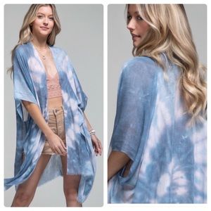 New “Ocean Tide” Tie Dye Spring/Summer Half Sleeve Open Style Kimono